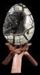 Septarian Dragon Egg Geode - Crystal Filled #38405-2